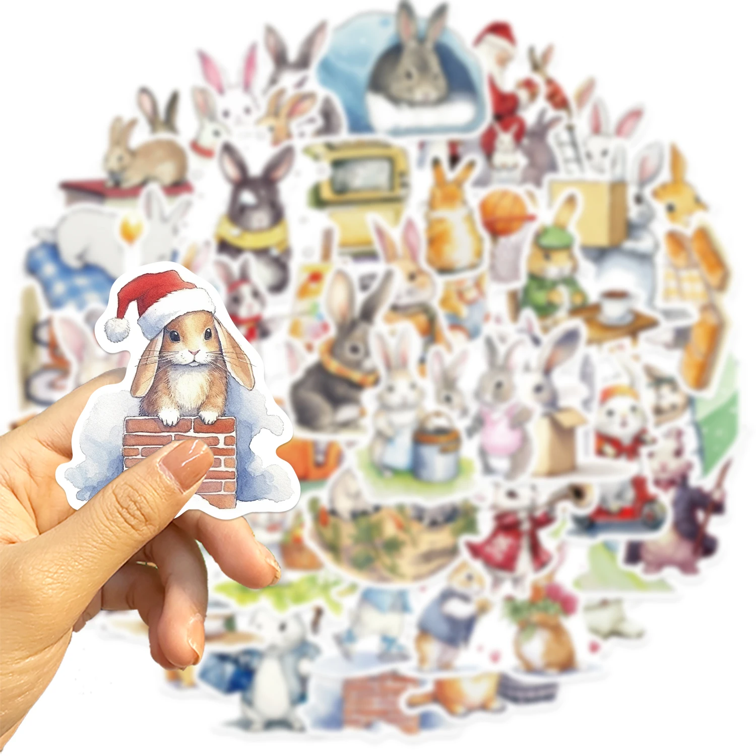 50PCS Bunny Rabbit Daily Day Cartoon Stickers Aesthetic Decals for Bike Bottle Suitcase Scrapbooking Children Gifts Sticker 50PCS Bunny Rabbit Daily Day Cartoon Stickers Aesthetic Decals for Bike Bottle Suitcase Scrapbooking Children Gifts Sticker