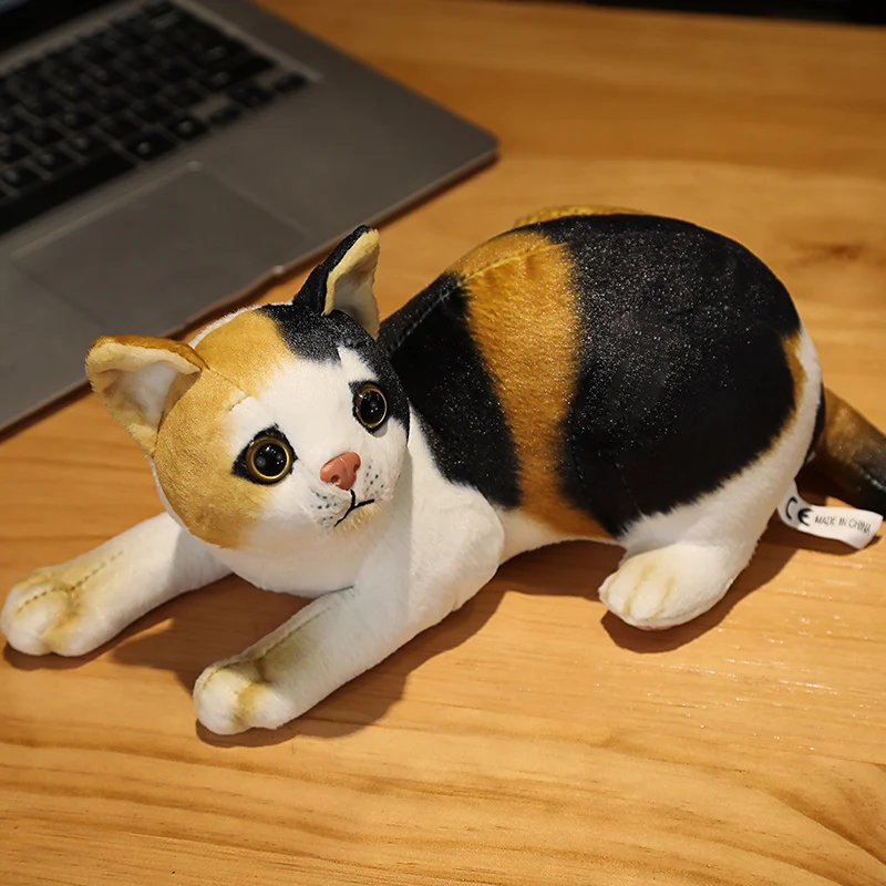 1pc 4 Colors INS Like Real Prone Cat Plush Doll Stuffed Pure Colors Grey White Yellow Kitten Toy Pets Animal Kids Gift 1pc 4 Colors INS Like Real Prone Cat Plush Doll Stuffed Pure Colors Grey White Yellow Kitten Toy Pets Animal Kids Gift