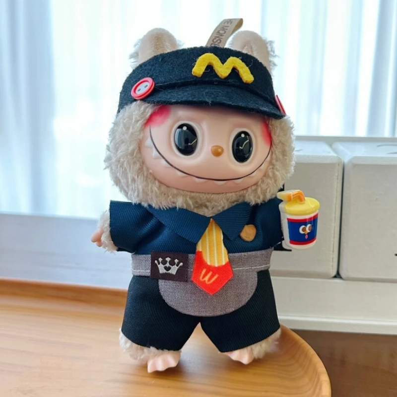Cute Labubu Doll Jacket 17cm Mini Doll Clothing Accessories Sweatshirt Skirt Overalls Clothes Children's Toys Birthday Gift Cute Labubu Doll Jacket 17cm Mini Doll Clothing Accessories Sweatshirt Skirt Overalls Clothes Children's Toys Birthday Gift