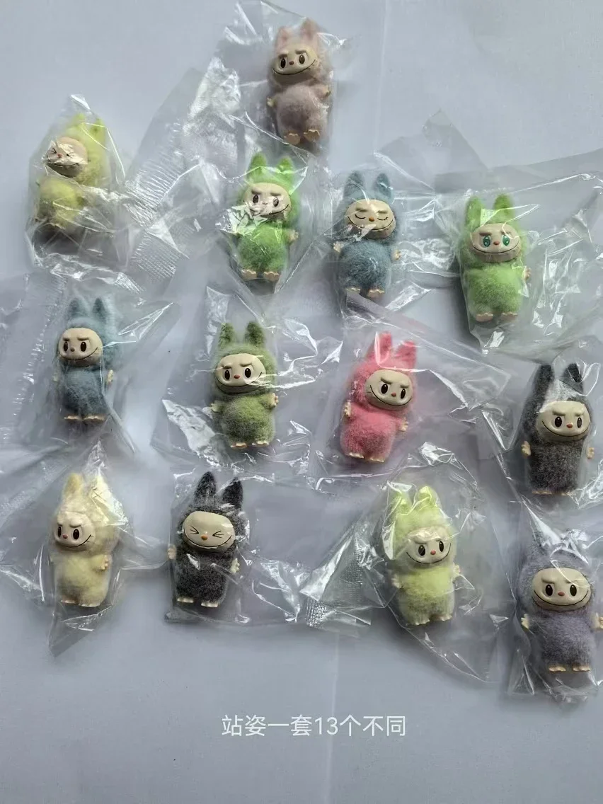 3cm Labubu Doll Cute Toys Standing and Sitting Posture  Desktop Decoration Model Ornaments Christmas Gifts Randomly Send