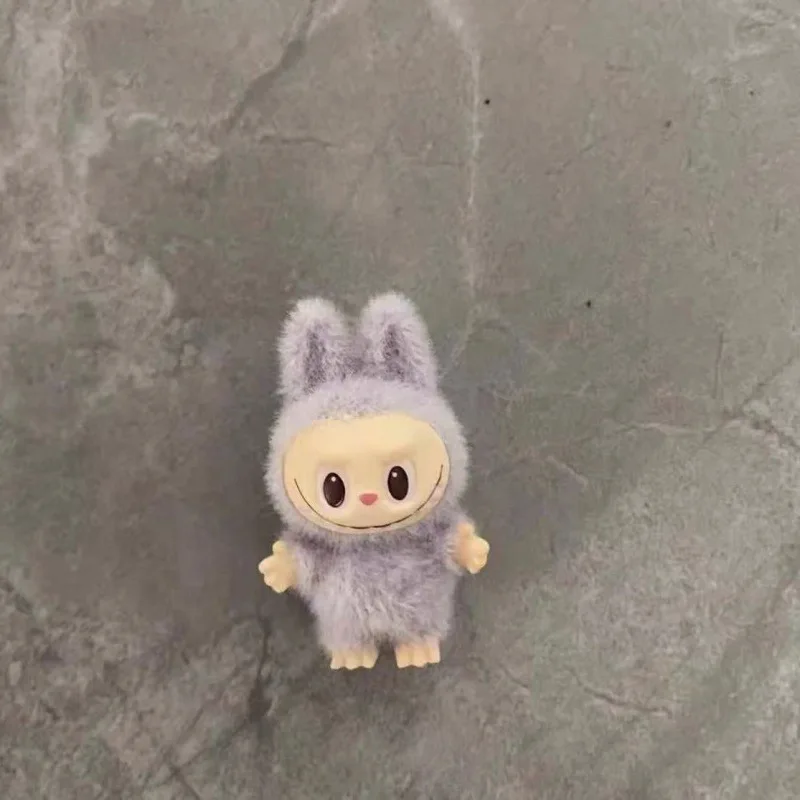 The First Generation Labubu Cute Particle Station Posture Plush Toy Mini Pendant Bag Accessories Diy Mobile Phone Chain Accessor