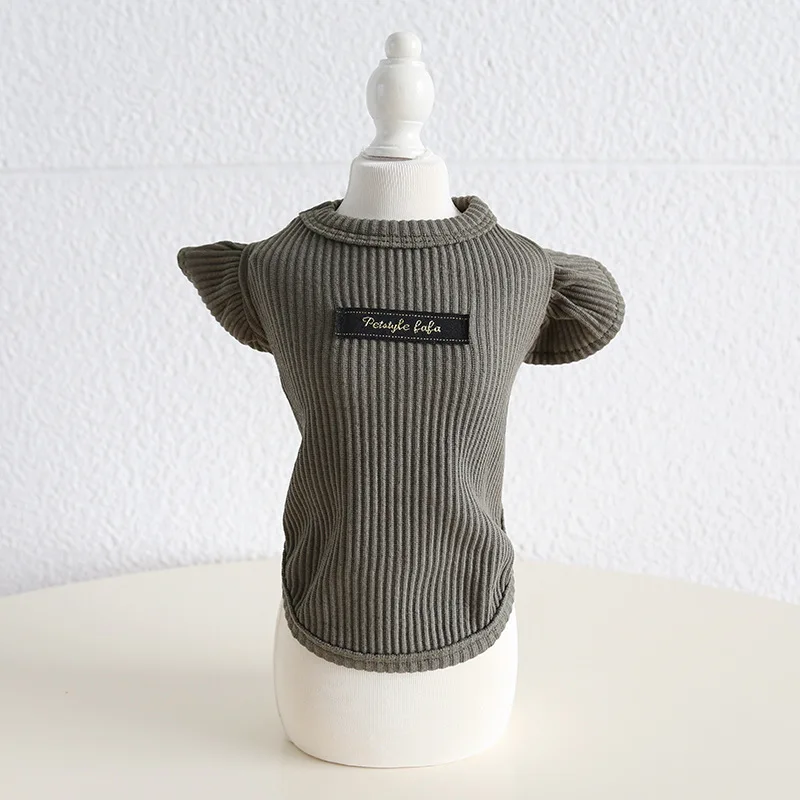 Autumn and Winter New Style Lapel Fly Sleeve Base Shirt High Neck Cat Clothing Pet Base Shirt Clothes Dog Hoodie Puppy Clothes Autumn and Winter New Style Lapel Fly Sleeve Base Shirt High Neck Cat Clothing Pet Base Shirt Clothes Dog Hoodie Puppy Clothes