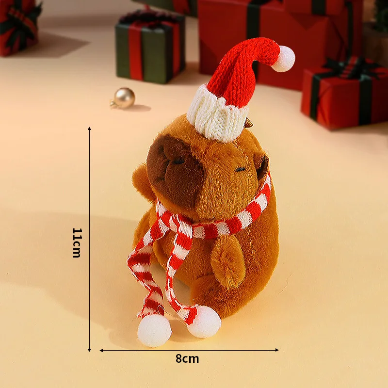 Cute Cartoon Capybara Pendant Plush Toy Doll Bag Hanging Ornaments Cute Kapila Keychain Doll Desktop Doll Ornaments Car Pendant