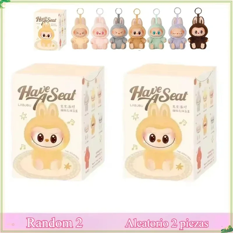 2025 New Labubu V3 Generation Series THE MONSTERS Have a Seat  Vinyl Face Plush Toy Series Blind Box Heartbeat Macaron 3rd