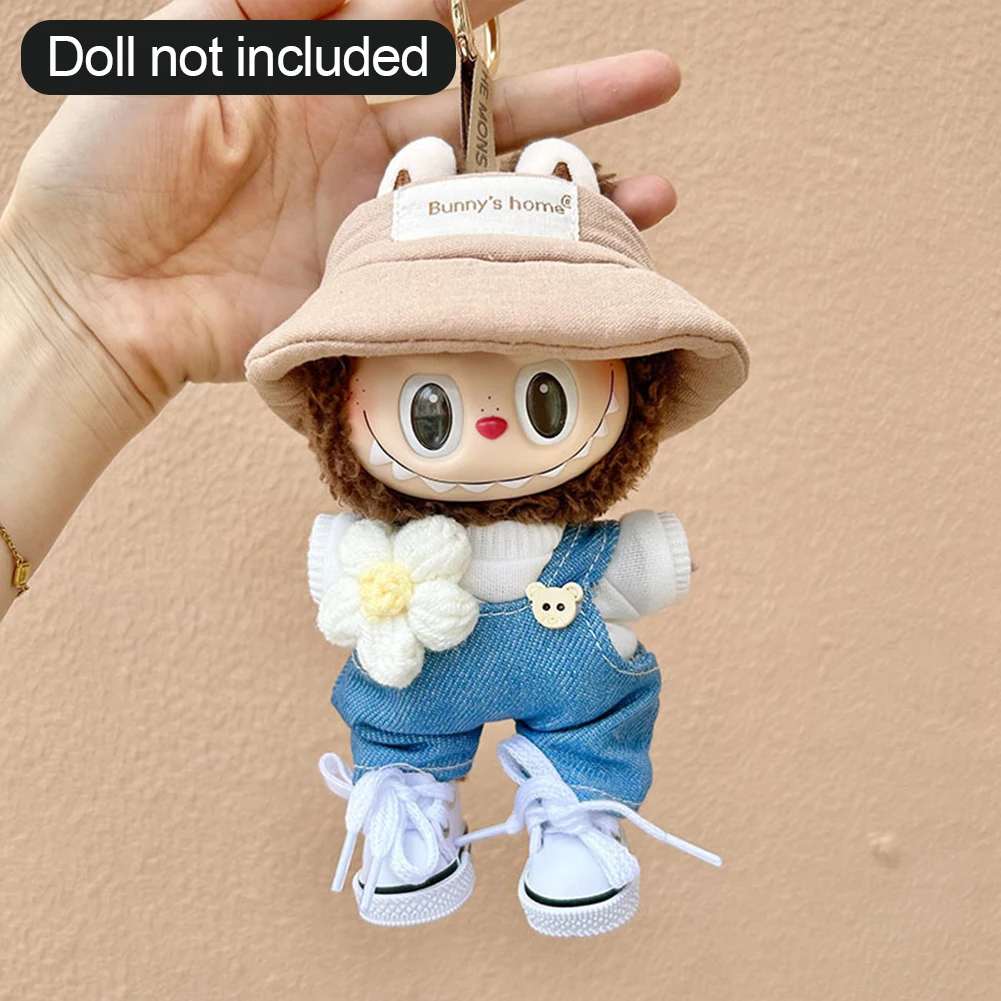 For 17cm Labubu Dolls Accessories DIY Doll Clothes Heartbeat Long Eared Furry Rabbit Costume Cartoon Dress Up Labubu Outfit For 17cm Labubu Dolls Accessories DIY Doll Clothes Heartbeat Long Eared Furry Rabbit Costume Cartoon Dress Up Labubu Outfit