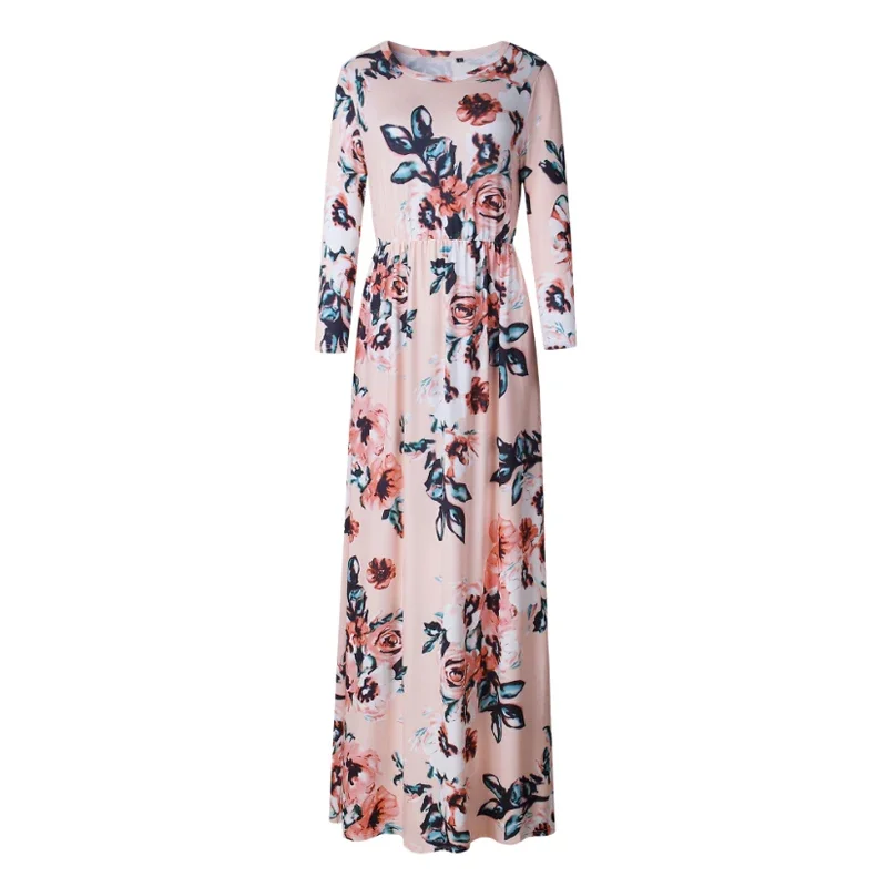 Women Summer Long Dress 2025 Floral Print Boho Beach Dress Ladies White Maxi Evening Party Dress Sundress Vestidos de festa