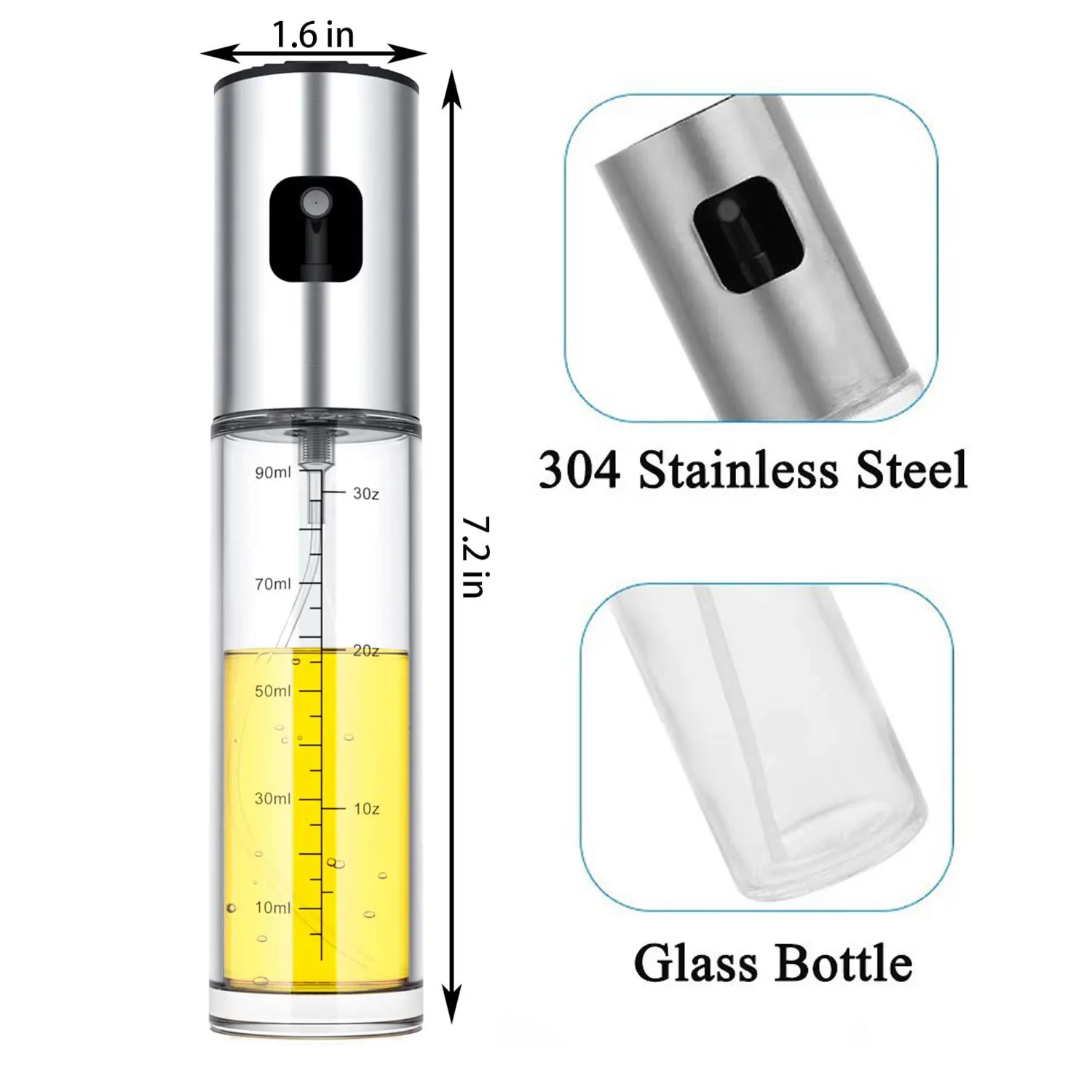 Olive Oil Dispenser Bottle 100ml Olive Oil Spray Mister Glass Bottle for Salad, BBQ, Baking, Roasting Kitchen Cooking Essentials Olive Oil Dispenser Bottle 100ml Olive Oil Spray Mister Glass Bottle for Salad, BBQ, Baking, Roasting Kitchen Cooking Essentials