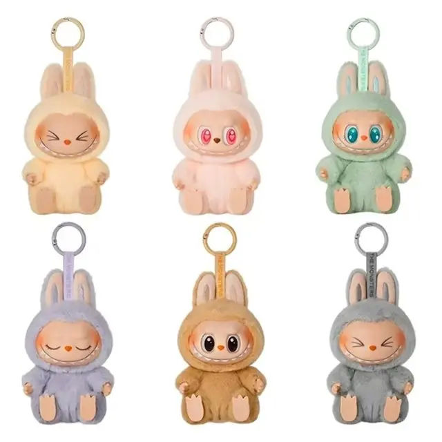 Labubu Macaron 2nd Blind Box Popmart series PVC kawaii Labubu Replica Macaron Pendant Doll Monsters Lisa Trendy Toy Gift
