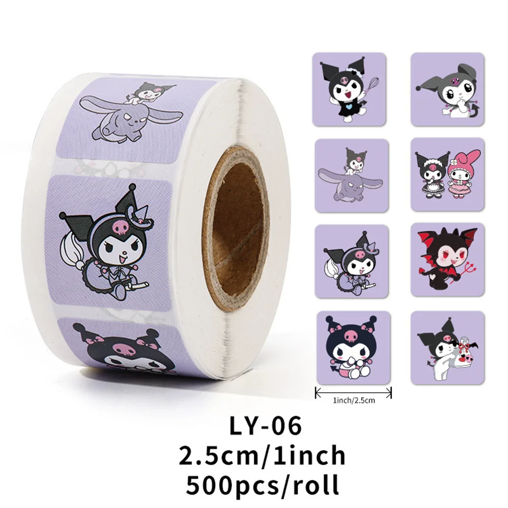 500Pcs/Roll Sanrio Stickers Kawaii Hello Kitty Melody Kuromi Cinnamoroll Luggage Graffiti Decals Kid Toy Decoration Sticker Gift 500Pcs/Roll Sanrio Stickers Kawaii Hello Kitty Melody Kuromi Cinnamoroll Luggage Graffiti Decals Kid Toy Decoration Sticker Gift