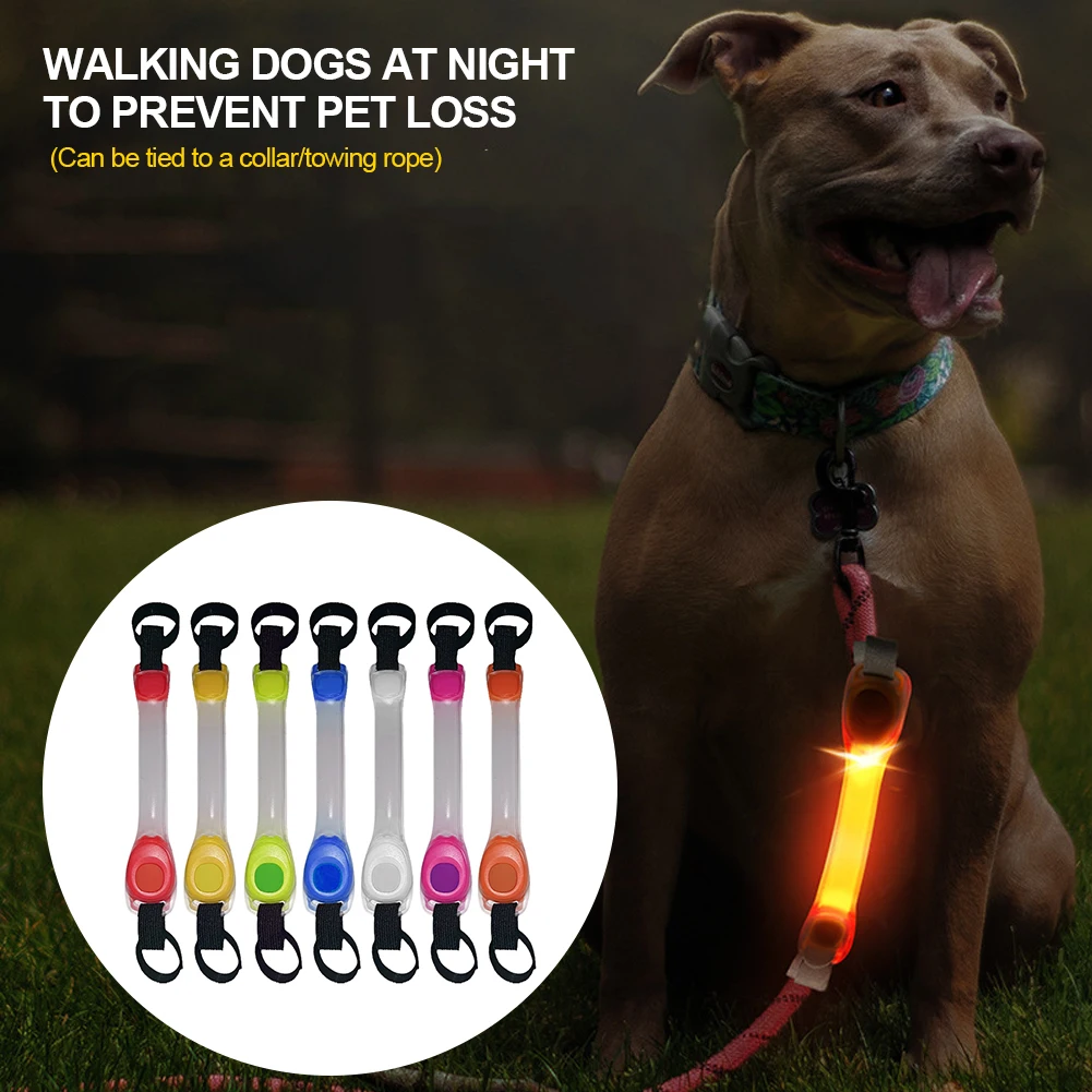 Dog Anti Lost Safety Glowing Collar Outdoor Waterproof Warning LED Flashing Light Strip for Pet Leash Harness Dog Accessories Dog Anti Lost Safety Glowing Collar Outdoor Waterproof Warning LED Flashing Light Strip for Pet Leash Harness Dog Accessories