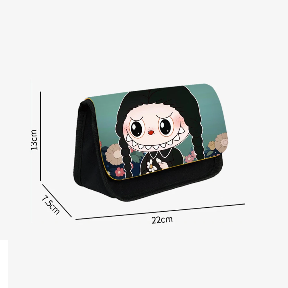 Labubu Pencil Cases Kawaii Large Capacity Pencil Storage Bag Student Stationery Organizer Pouch School Office Supplies Kids Gift