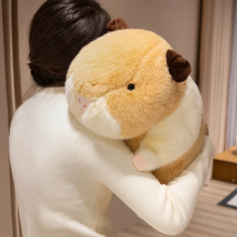 25-40cm Cartoon Round Dutch Pig Plush Doll Simulation Brown Yellow Dutch Pig Animal Stuffed Home Decor Gift For Boys And Girls
