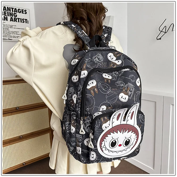Large Capacity Cartoon Labubu Student Backpack Waterproof Kawaii Brown Monster Kids Cute Shouder Bag Elementary School Use Large Capacity Cartoon Labubu Student Backpack Waterproof Kawaii Brown Monster Kids Cute Shouder Bag Elementary School Use