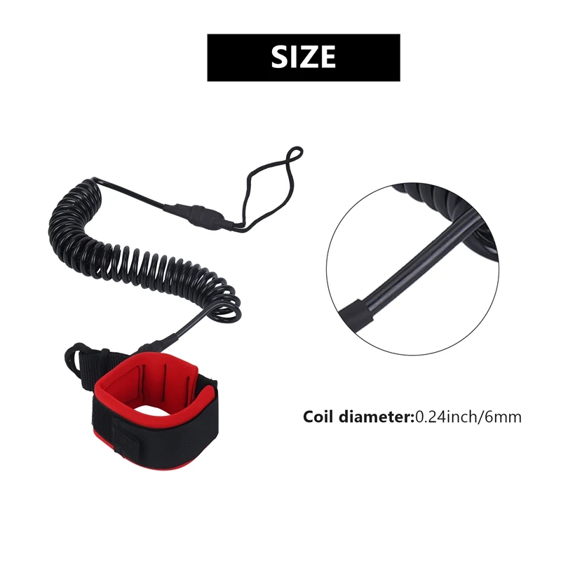 10.6Ft Ankle Leash Surfing Coiled Stand Up Paddle Board Black Tpu Paddle Board Foot Leg Rope Surfboard Raft Traction Rope 10.6Ft Ankle Leash Surfing Coiled Stand Up Paddle Board Black Tpu Paddle Board Foot Leg Rope Surfboard Raft Traction Rope