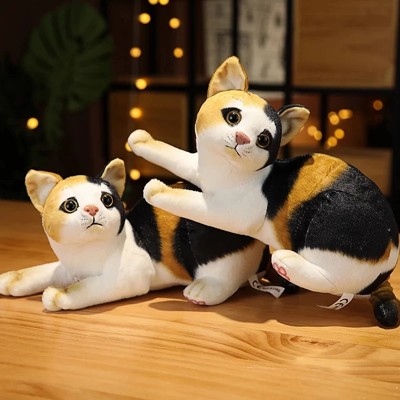1pc 4 Colors INS Like Real Prone Cat Plush Doll Stuffed Pure Colors Grey White Yellow Kitten Toy Pets Animal Kids Gift 1pc 4 Colors INS Like Real Prone Cat Plush Doll Stuffed Pure Colors Grey White Yellow Kitten Toy Pets Animal Kids Gift