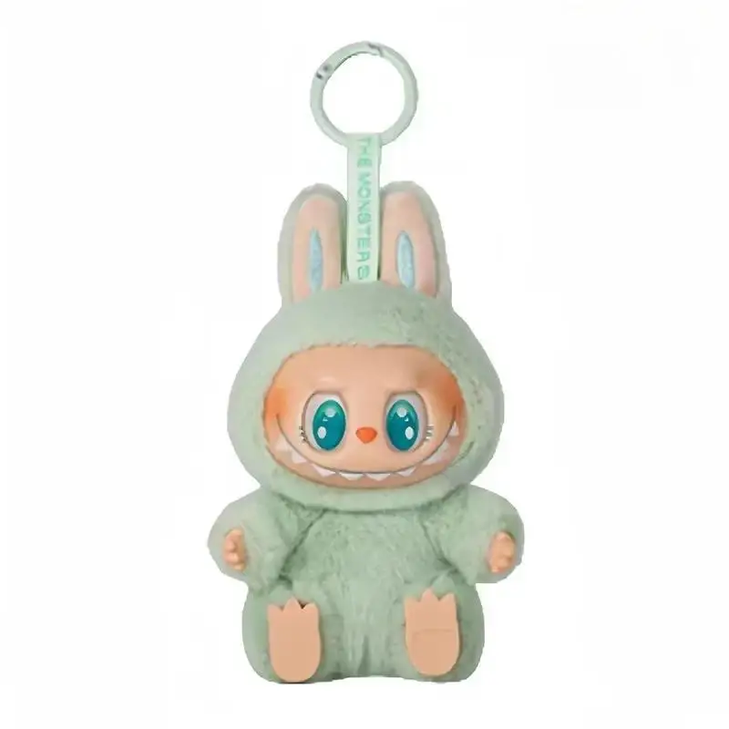 Labubu The Monsters Sit-Down Party First and Second Generation Series Vinyl Keychain Pendant Plush Dolls Replica Birthday Gift