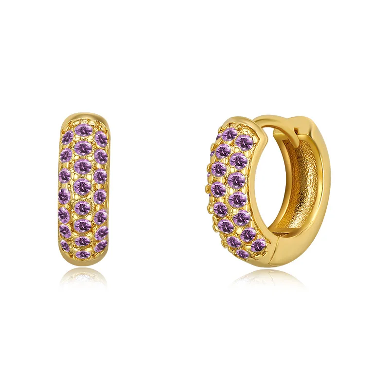 Korean Stainless Steel Round Circle Small Hoop Earrings Women Multicolor Zircon Minimal Punk Cartilage Earring Piercing Jewelry Korean Stainless Steel Round Circle Small Hoop Earrings Women Multicolor Zircon Minimal Punk Cartilage Earring Piercing Jewelry