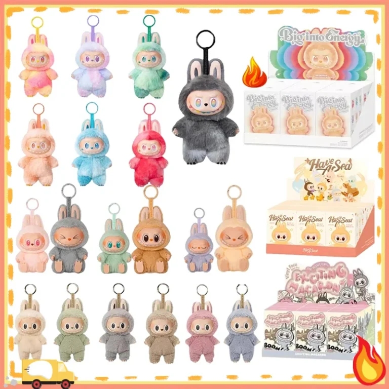 Labubu V3 Blind Box The Monsters Big Into Energy Series Blind Box Vinyl Plush Doll Pendant KeyChain Gradient Color Surprise Gift