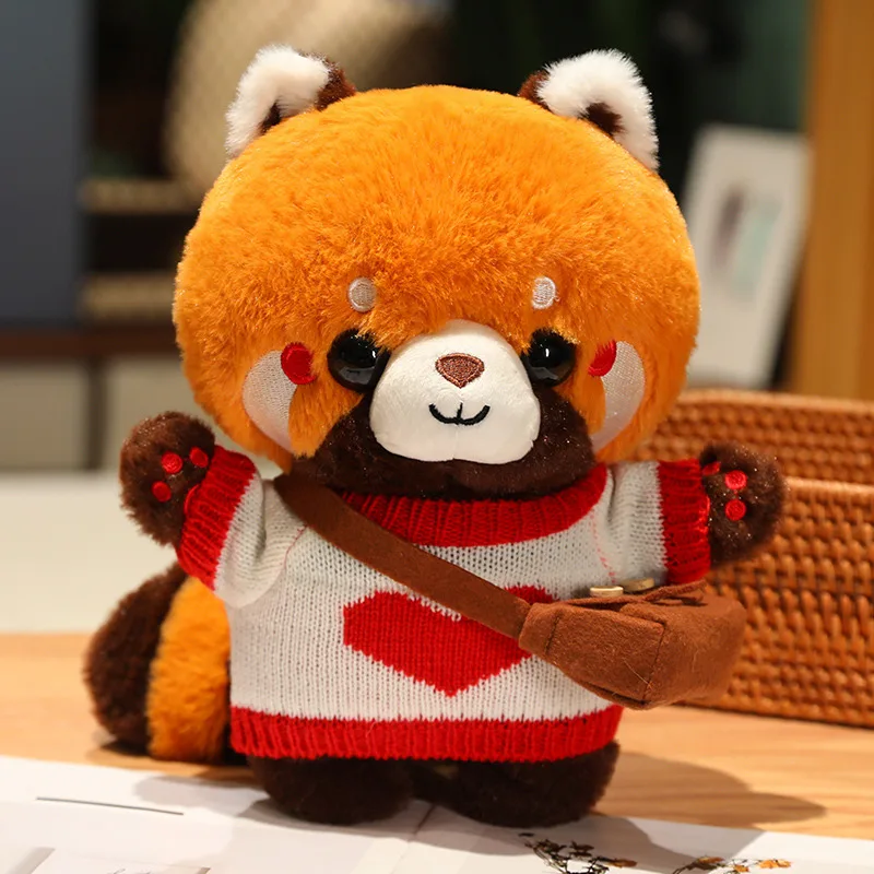 30cm cute raccoon into red brown red panda cosplay dress up plush toy Plush animal Soft pillow birthday gift for children 30cm cute raccoon into red brown red panda cosplay dress up plush toy Plush animal Soft pillow birthday gift for children