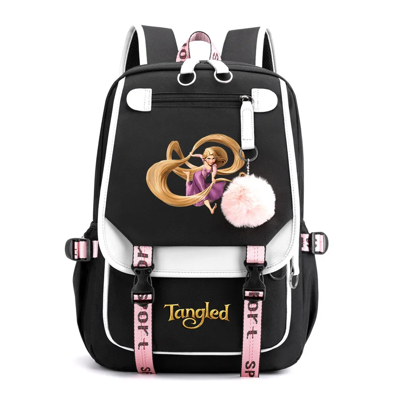 Tangled Rapunzel Princess Backpacks Teenager USB Charging Laptop Backpack Women Men Rucksack Travel Bag Mochila Tangled Rapunzel Princess Backpacks Teenager USB Charging Laptop Backpack Women Men Rucksack Travel Bag Mochila
