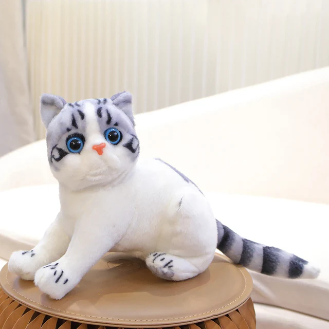 1pc 4 Colors INS Like Real Prone Cat Plush Doll Stuffed Pure Colors Grey White Yellow Kitten Toy Pets Animal Kids Gift 1pc 4 Colors INS Like Real Prone Cat Plush Doll Stuffed Pure Colors Grey White Yellow Kitten Toy Pets Animal Kids Gift
