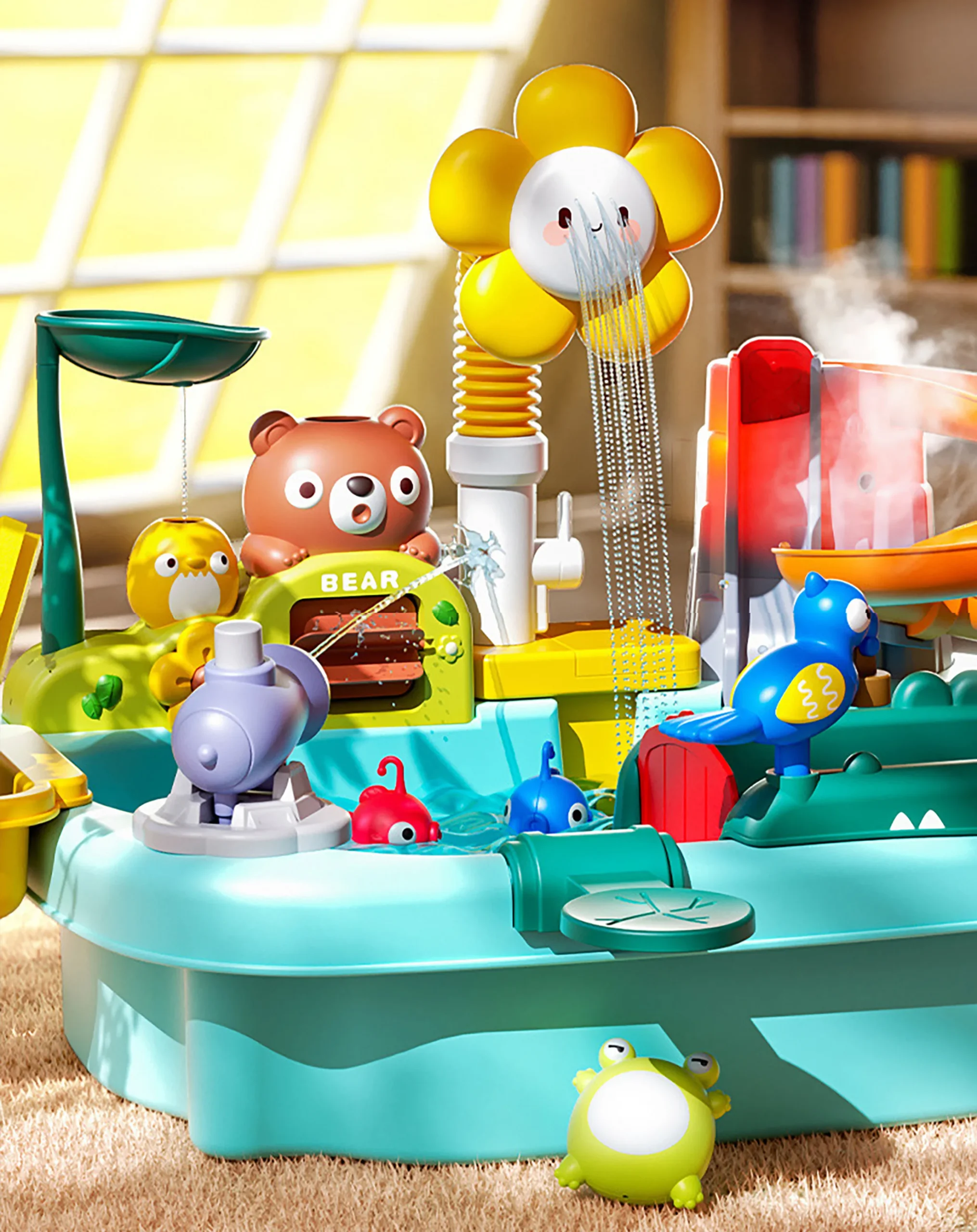 Children's Play Sink with Running Water, Mini Water Table for 3+, Upgraded Faucet and Play Dishes, Children Electric Dishwasher Children's Play Sink with Running Water, Mini Water Table for 3+, Upgraded Faucet and Play Dishes, Children Electric Dishwasher
