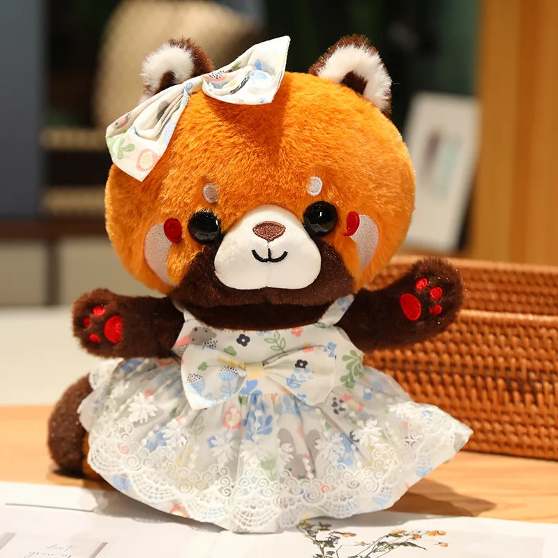 30cm cute raccoon into red brown red panda cosplay dress up plush toy Plush animal Soft pillow birthday gift for children 30cm cute raccoon into red brown red panda cosplay dress up plush toy Plush animal Soft pillow birthday gift for children