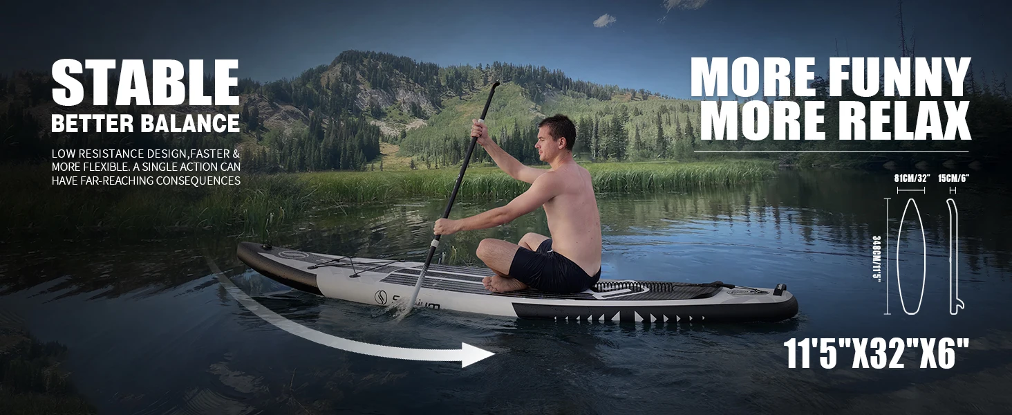 Spatium Inflatable Stand Up Paddle Board with Premium SUP Paddle Board, Wide Stable Design Non-Slip Comfort Deck for Fishing Spatium Inflatable Stand Up Paddle Board with Premium SUP Paddle Board, Wide Stable Design Non-Slip Comfort Deck for Fishing