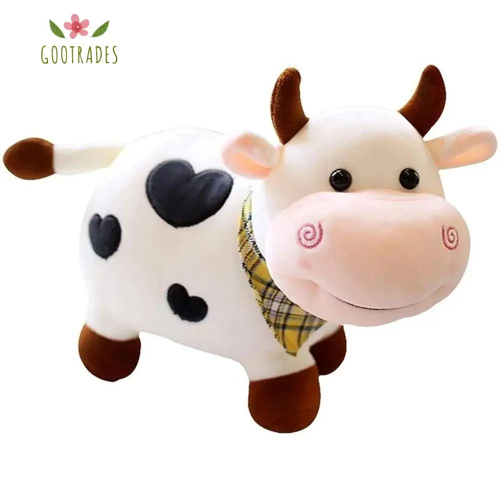 Cute Cartoon Home Decoration Cow Plush Toy Kids Toy Stuffed Animals Animal Plush Doll Smile Cow Stuffed Toy Cattle Plush Toy