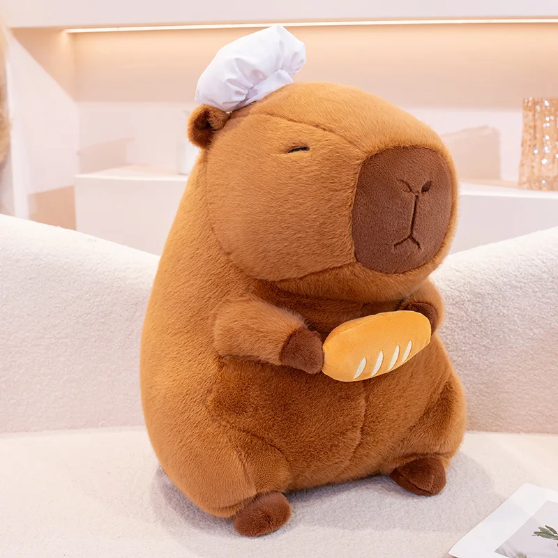 28-50cm Cook Capybara Plush Simulation Baker Kapibala Anime Fluffty Toy Cute Bread Doll Stuffed Animals Soft Doll Xmas Gift 28-50cm Cook Capybara Plush Simulation Baker Kapibala Anime Fluffty Toy Cute Bread Doll Stuffed Animals Soft Doll Xmas Gift