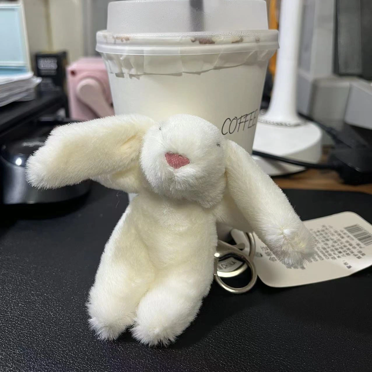 Stuffed Animals Cute Cartoon Rabbit Keychain Love Pompom Trinket Toy Girl Bag Car Keychain Mobile Phone Pendant Jewelry Gift Stuffed Animals Cute Cartoon Rabbit Keychain Love Pompom Trinket Toy Girl Bag Car Keychain Mobile Phone Pendant Jewelry Gift