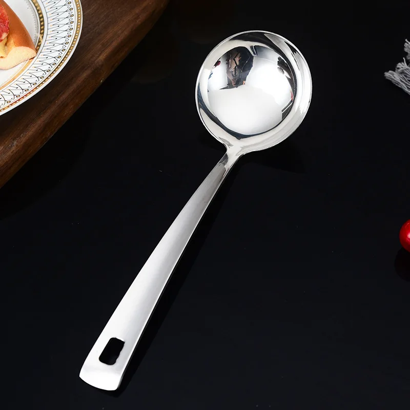Silver Stainless Steel Soup Spoon Flat Colander Serving Spoon Cake Spatula Leaking Shovel Public Cutlery Set Cooking Utensil Silver Stainless Steel Soup Spoon Flat Colander Serving Spoon Cake Spatula Leaking Shovel Public Cutlery Set Cooking Utensil