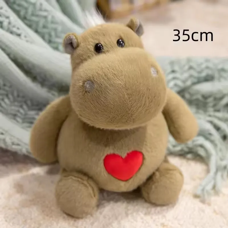 Cute Hippo Plush Toy Hippo With Love Heart Lifelike Ants Plush Doll Soft Stuffed Animal Doll Boys Girls Birthday Holiday Gift Cute Hippo Plush Toy Hippo With Love Heart Lifelike Ants Plush Doll Soft Stuffed Animal Doll Boys Girls Birthday Holiday Gift