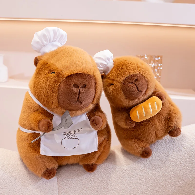 28-50cm Cook Capybara Plush Simulation Baker Kapibala Anime Fluffty Toy Cute Bread Doll Stuffed Animals Soft Doll Xmas Gift 28-50cm Cook Capybara Plush Simulation Baker Kapibala Anime Fluffty Toy Cute Bread Doll Stuffed Animals Soft Doll Xmas Gift
