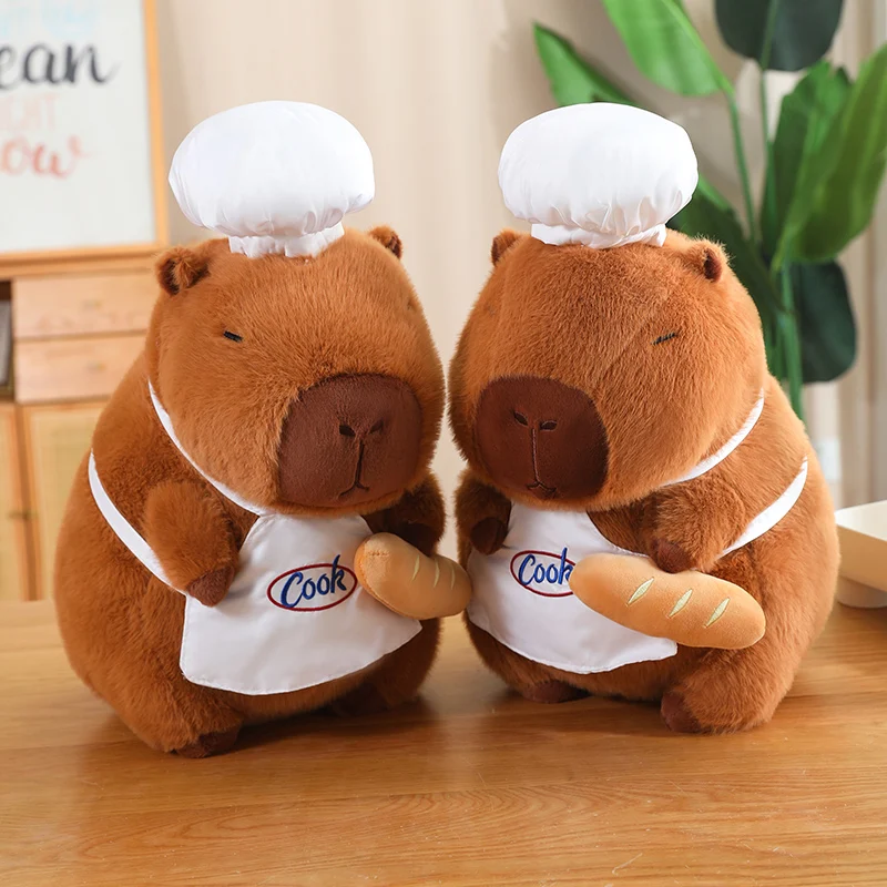 28-50cm Cook Capybara Plush Simulation Baker Kapibala Anime Fluffty Toy Cute Bread Doll Stuffed Animals Soft Doll Xmas Gift 28-50cm Cook Capybara Plush Simulation Baker Kapibala Anime Fluffty Toy Cute Bread Doll Stuffed Animals Soft Doll Xmas Gift