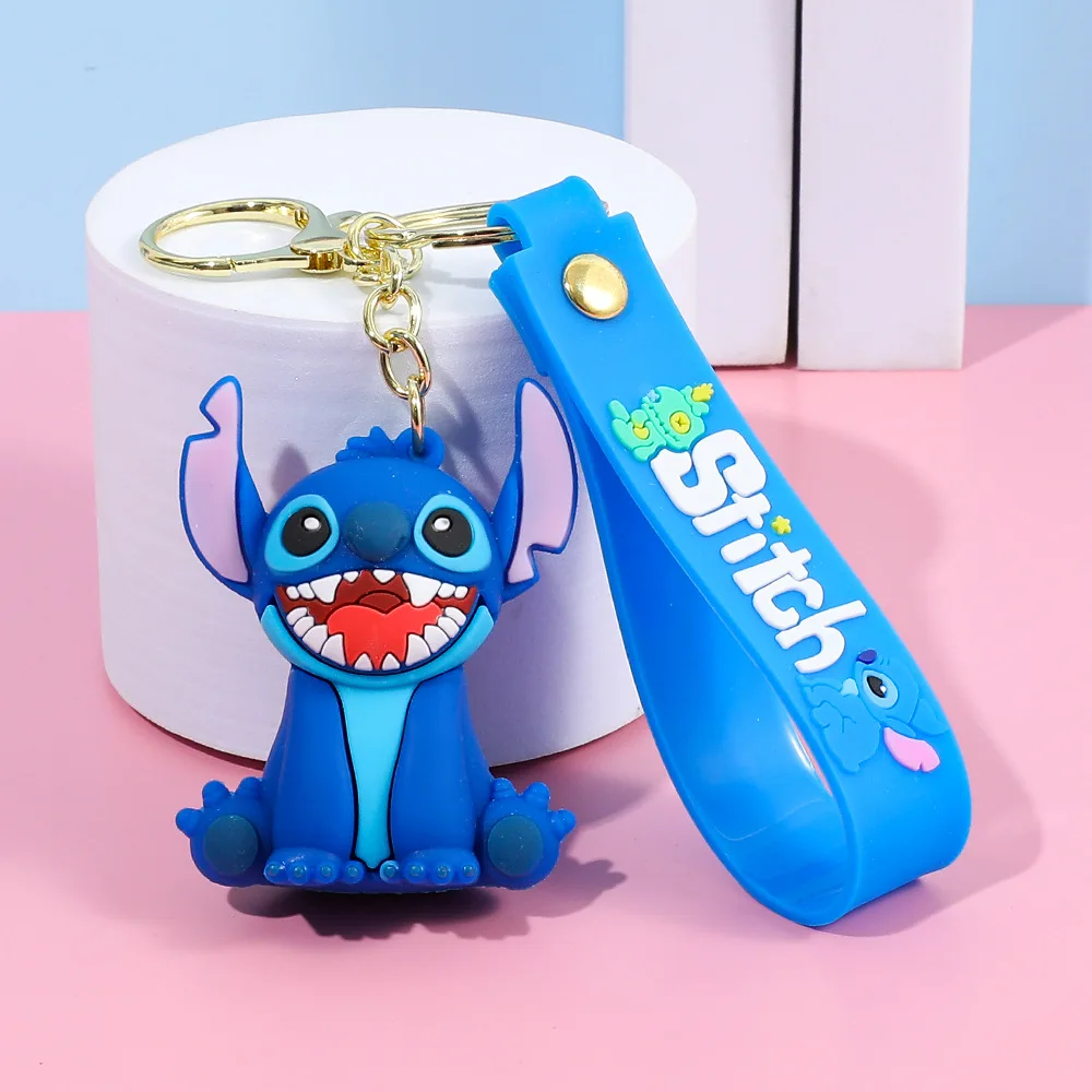 MINISO Cartoon Stitch and Angel Keychains Matching Couple Toys for Accessories Bag Key Chain Ring Jewelry Retro Gifts Keyrings MINISO Cartoon Stitch and Angel Keychains Matching Couple Toys for Accessories Bag Key Chain Ring Jewelry Retro Gifts Keyrings
