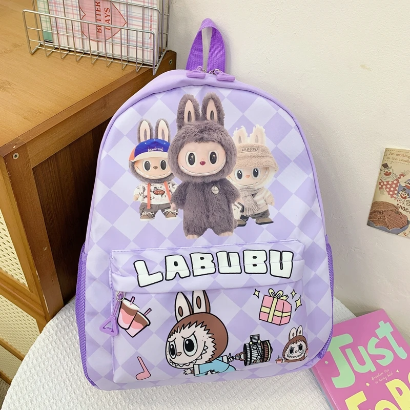Labubu Large Capacity School bag, Lightweight Preppy Style Cute Backpack, Cartoon Anime Daypack, Casual Travel Commute Knapsack Labubu Large Capacity School bag, Lightweight Preppy Style Cute Backpack, Cartoon Anime Daypack, Casual Travel Commute Knapsack