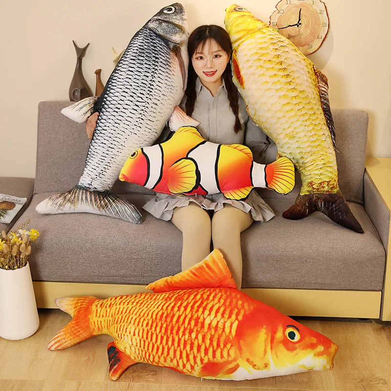 1pc 40/60cm 3D Simulation Gold Fish Plush Toys Stuffed Soft Animal Carp Plush Pillow Creative Sofa Pillow Cushion Gift Kids Toy 1pc 40/60cm 3D Simulation Gold Fish Plush Toys Stuffed Soft Animal Carp Plush Pillow Creative Sofa Pillow Cushion Gift Kids Toy