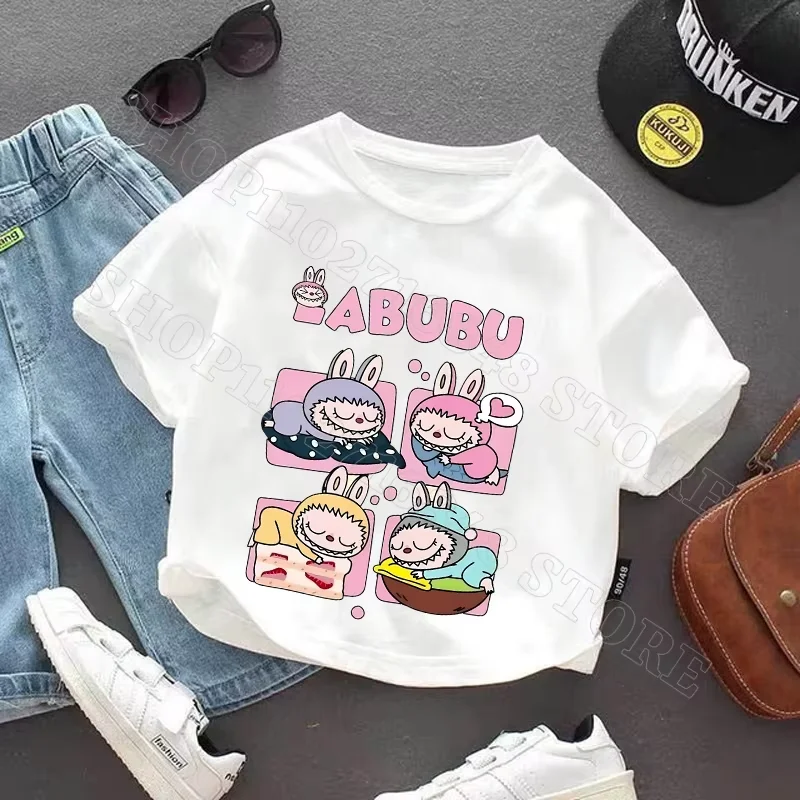Labubu Cute Boys Girls Clothes Cartoon Character Graphic Print Child T Shirts Cool Comfortable Fashion Tops Birthday Party Gifts Labubu Cute Boys Girls Clothes Cartoon Character Graphic Print Child T Shirts Cool Comfortable Fashion Tops Birthday Party Gifts