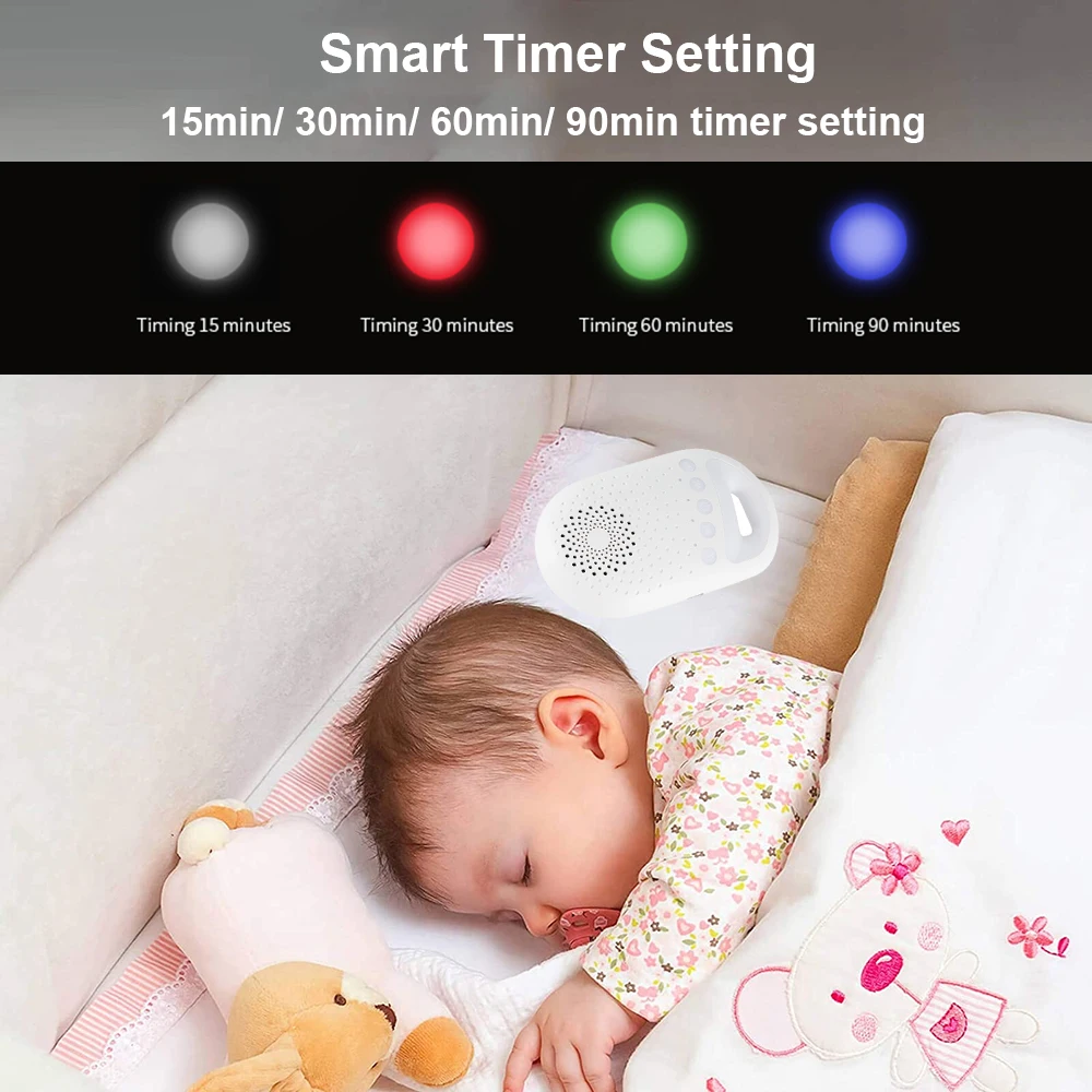 Baby Sleep Machine White Noise Sound Machine for Baby Sleeping 26 Soothing Sounds 15/30/60/90min Timer Built-in LED Night Light Baby Sleep Machine White Noise Sound Machine for Baby Sleeping 26 Soothing Sounds 15/30/60/90min Timer Built-in LED Night Light