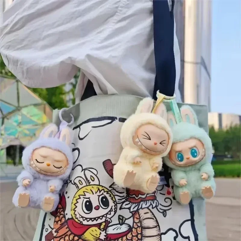 High Quality Macaron Second Generation Monster Labubu Sitting Party Vinyl Plush Blind Box Decoration Surprise Box Doll Birthday