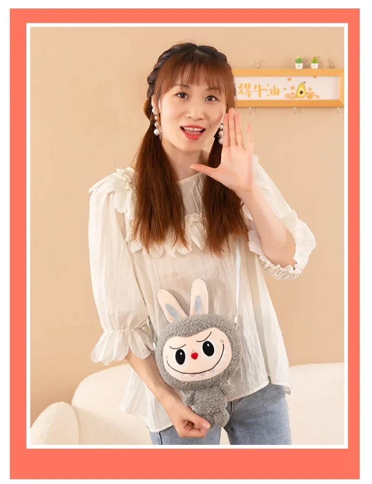30cm Labubu Shoulder Cartoon Cute Doll Backpack Toy Play Crossbody Pouch Monster Outdoor Travel Bag Christmas Gift 30cm Labubu Shoulder Cartoon Cute Doll Backpack Toy Play Crossbody Pouch Monster Outdoor Travel Bag Christmas Gift
