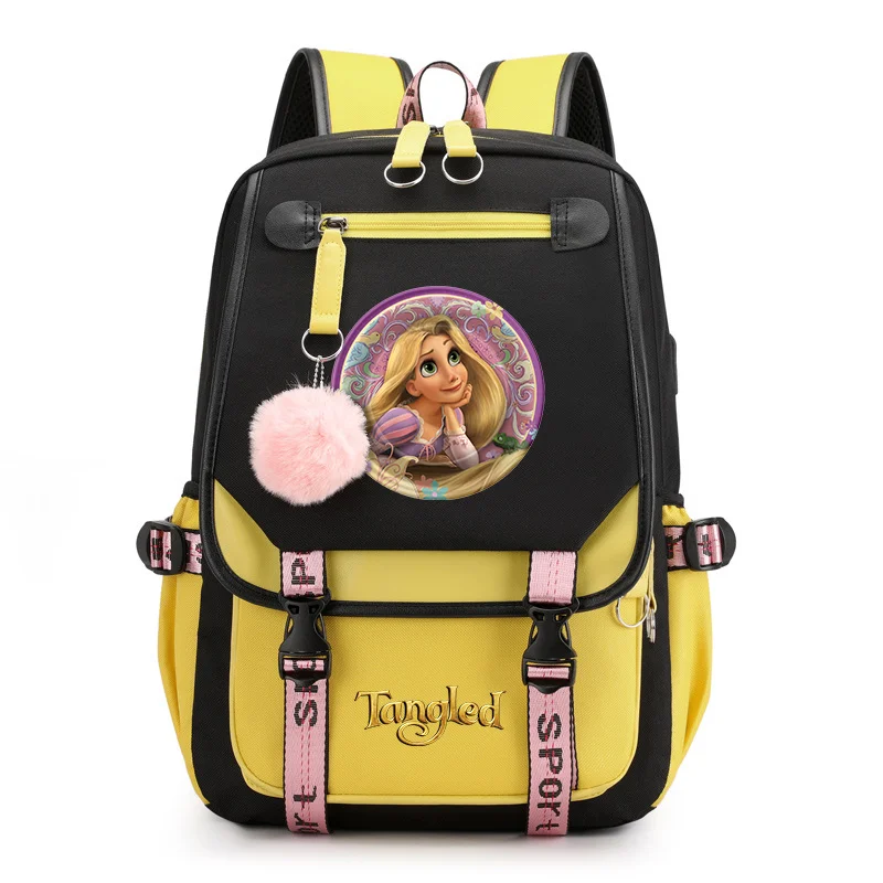 Tangled Rapunzel Princess Backpacks Teenager USB Charging Laptop Backpack Women Men Rucksack Travel Bag Mochila Tangled Rapunzel Princess Backpacks Teenager USB Charging Laptop Backpack Women Men Rucksack Travel Bag Mochila