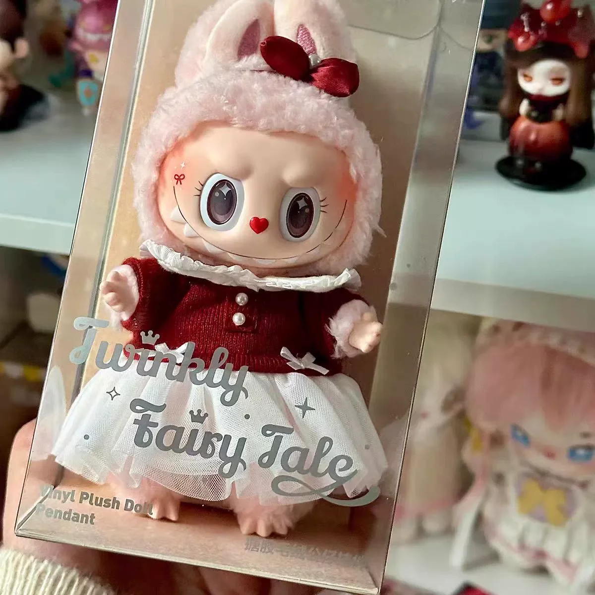 Copy High Quality Version New Product Labubu Sweetheart Doll Mokoko First Generation Plush Pendant Vinyl Pulling Cloth Hanging D Copy High Quality Version New Product Labubu Sweetheart Doll Mokoko First Generation Plush Pendant Vinyl Pulling Cloth Hanging D