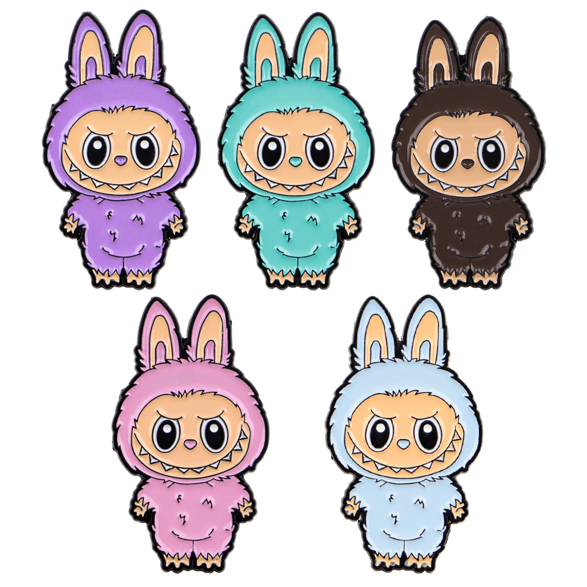 Colorful Cute Doll Enamel Pin Brooches For Women Lapel Pin Badge on Backpack Costume Accessories Fashion Jewelry Gift for Friend