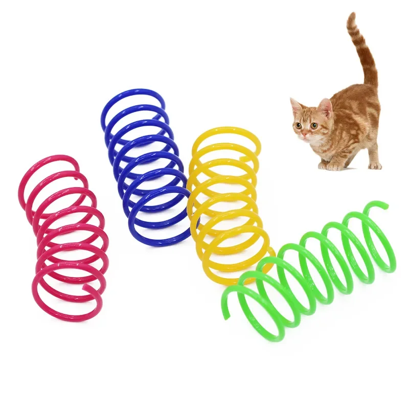 10Pcs Spring Tube Cat Interactive Toys Catnip Kitten Playing Toys Plastic Spring Toys Pet Training Toy Multicolor Pet Supply 10Pcs Spring Tube Cat Interactive Toys Catnip Kitten Playing Toys Plastic Spring Toys Pet Training Toy Multicolor Pet Supply
