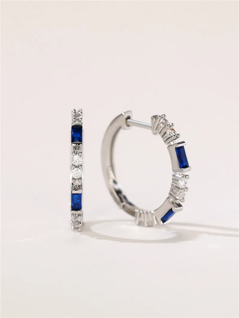 Huitan Colorful CZ Hoop Earrings Women Fashion Ear Hoop Accessories Luxury Bridal Wedding Earrings Statement Jewelry Drop Ship Huitan Colorful CZ Hoop Earrings Women Fashion Ear Hoop Accessories Luxury Bridal Wedding Earrings Statement Jewelry Drop Ship