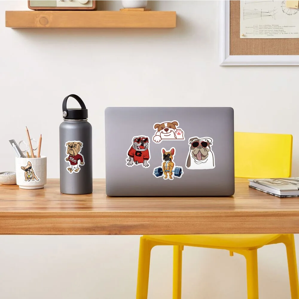 10/30/50/100pcs Cute Bulldog Cartoon Stickers DIY Laptop Scrapbook Phone Waterproof Graffiti Decal Kids Animal Dog Sticker Packs 10/30/50/100pcs Cute Bulldog Cartoon Stickers DIY Laptop Scrapbook Phone Waterproof Graffiti Decal Kids Animal Dog Sticker Packs