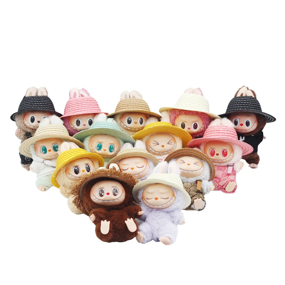 Labubu Hat Open Top Straw Hat Woven Hat Labubu Party Clothing Accessories Countryside Style Labubu Outfit for Sitting Party Labubu Hat Open Top Straw Hat Woven Hat Labubu Party Clothing Accessories Countryside Style Labubu Outfit for Sitting Party