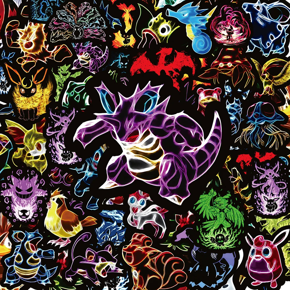 10/30/50/100pcs Cartoon Pokemon Neon Light Graffiti Stickers Anime Decals Motorcycle Laptop Phone Waterproof Sticker Kids Toys 10/30/50/100pcs Cartoon Pokemon Neon Light Graffiti Stickers Anime Decals Motorcycle Laptop Phone Waterproof Sticker Kids Toys